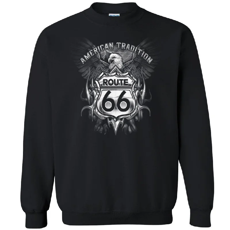 Zexpa Apparelâ„¢ American Tradition Route 66 Unisex Crewneck American Classic Sweatshirt Hoodie with Thumb Holes Functional Cozy Zexpa Apparelâ„¢ American Tradition Route 66 Unisex Crewneck American Classic Sweatshirt Hoodie with Thumb Holes Functional Cozy