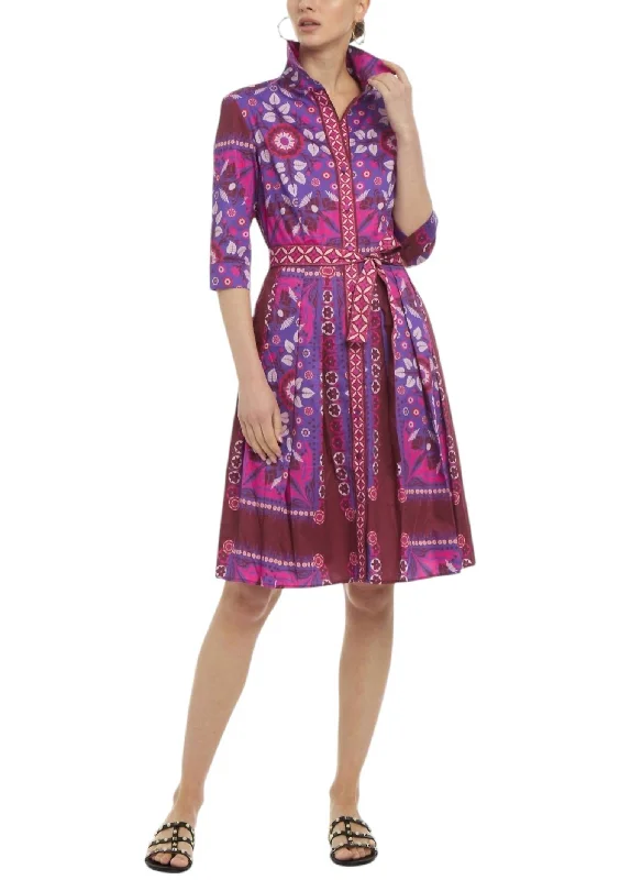 Kelly Dress In Etro Violet Tunics Solid Classic