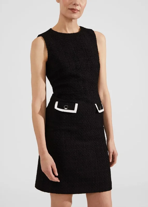 Cici Dress 0124/5216/9845l00 Black-Ivory Tunics Long Elegant