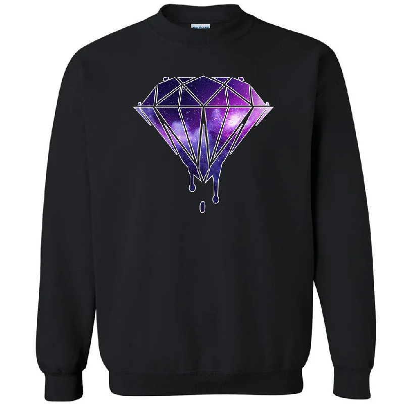 Zexpa Apparelâ„¢ Galaxy Diamond Dripping Melting Bleeding Unisex Crewneck Dope Sweatshirt Hoodie with Patch Decorative Personalized Zexpa Apparelâ„¢ Galaxy Diamond Dripping Melting Bleeding Unisex Crewneck Dope Sweatshirt Hoodie with Patch Decorative Personalized