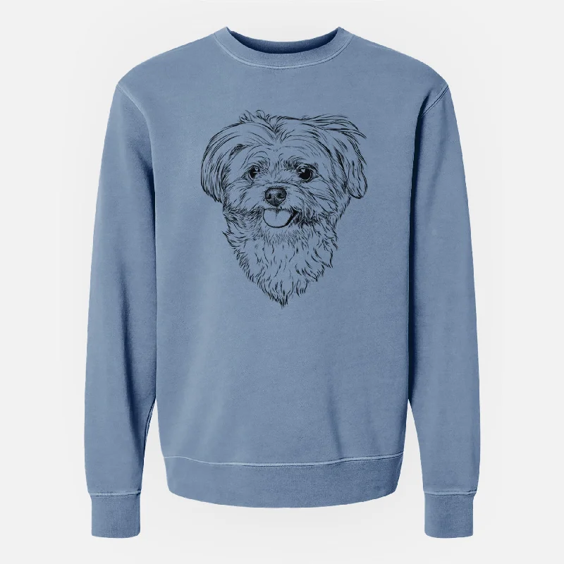 Bare Rosie the Maltipoo - Unisex Pigment Dyed Crew Sweatshirt Hoodie with Ribbed Neckline Snug Warm Bare Rosie the Maltipoo - Unisex Pigment Dyed Crew Sweatshirt Hoodie with Ribbed Neckline Snug Warm