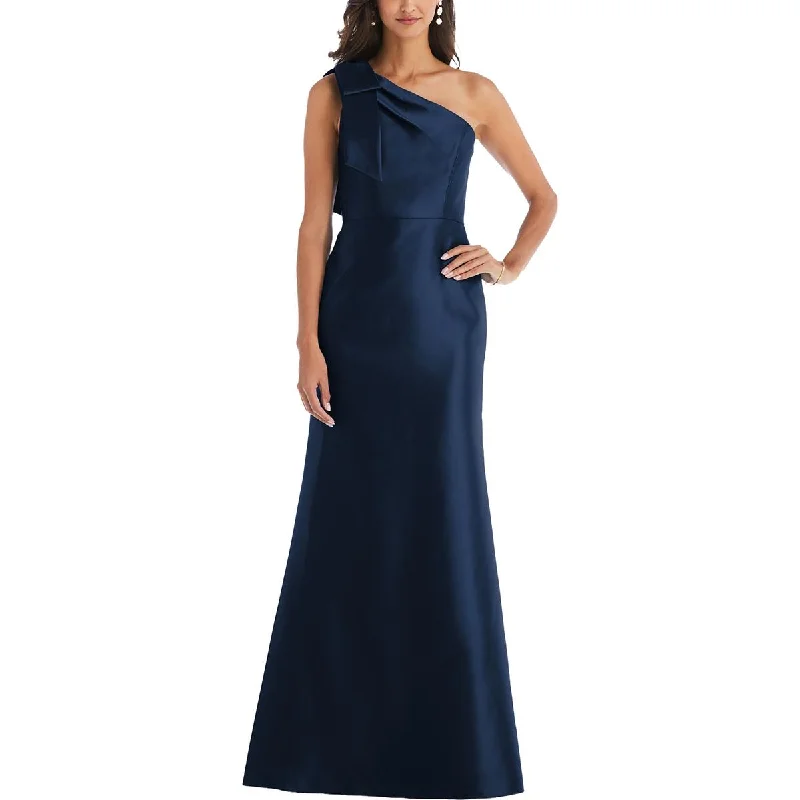 Alfred Sung Womens Bow Satin Evening Dress Tunics Handmade artisanal