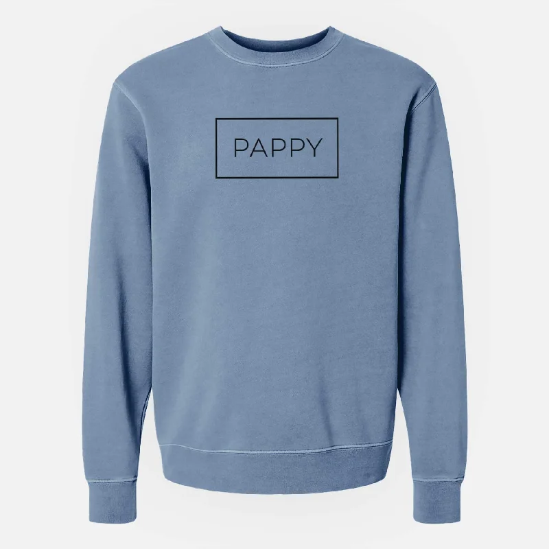 Pappy Boxed - 1 Line - Unisex Pigment Dyed Crew Sweatshirt Hoodie with Emblem Brand Identity Pappy Boxed - 1 Line - Unisex Pigment Dyed Crew Sweatshirt Hoodie with Emblem Brand Identity