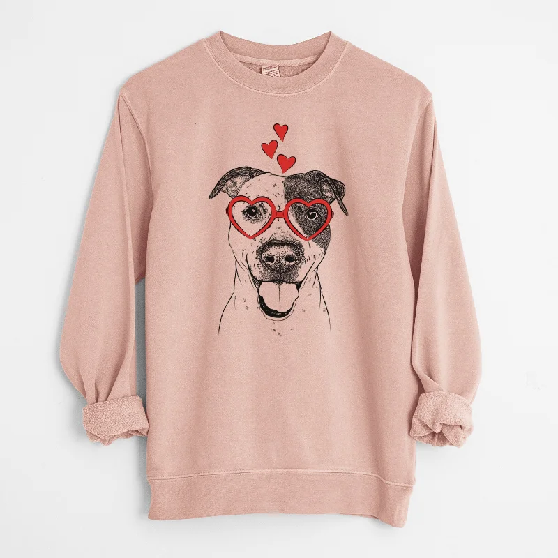 Valentine Simon the Mixed Breed - Unisex Pigment Dyed Crew Sweatshirt Hoodie with Raw Hem Edgy Unfinished Valentine Simon the Mixed Breed - Unisex Pigment Dyed Crew Sweatshirt Hoodie with Raw Hem Edgy Unfinished