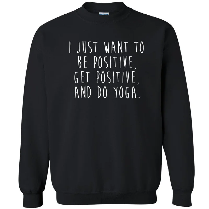 Zexpa Apparelâ„¢ Be Positive Get Positive Do Yoga Unisex Crewneck Namaste Lotus Sweatshirt Hoodie with Pocket Utility Practical Zexpa Apparelâ„¢ Be Positive Get Positive Do Yoga Unisex Crewneck Namaste Lotus Sweatshirt Hoodie with Pocket Utility Practical