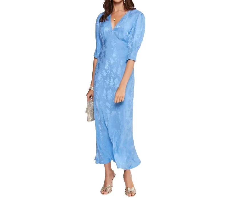 Zadie Dress In Daisy Jacquard Blue Tunics Short Trendy