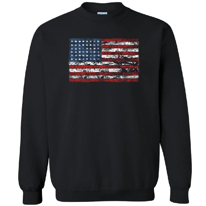 Zexpa Apparelâ„¢ Distressed American Flag Horizontal Unisex Crewneck 4th of july Sweatshirt Hoodie with Half-Zip Sporty Casual Zexpa Apparelâ„¢ Distressed American Flag Horizontal Unisex Crewneck 4th of july Sweatshirt Hoodie with Half-Zip Sporty Casual