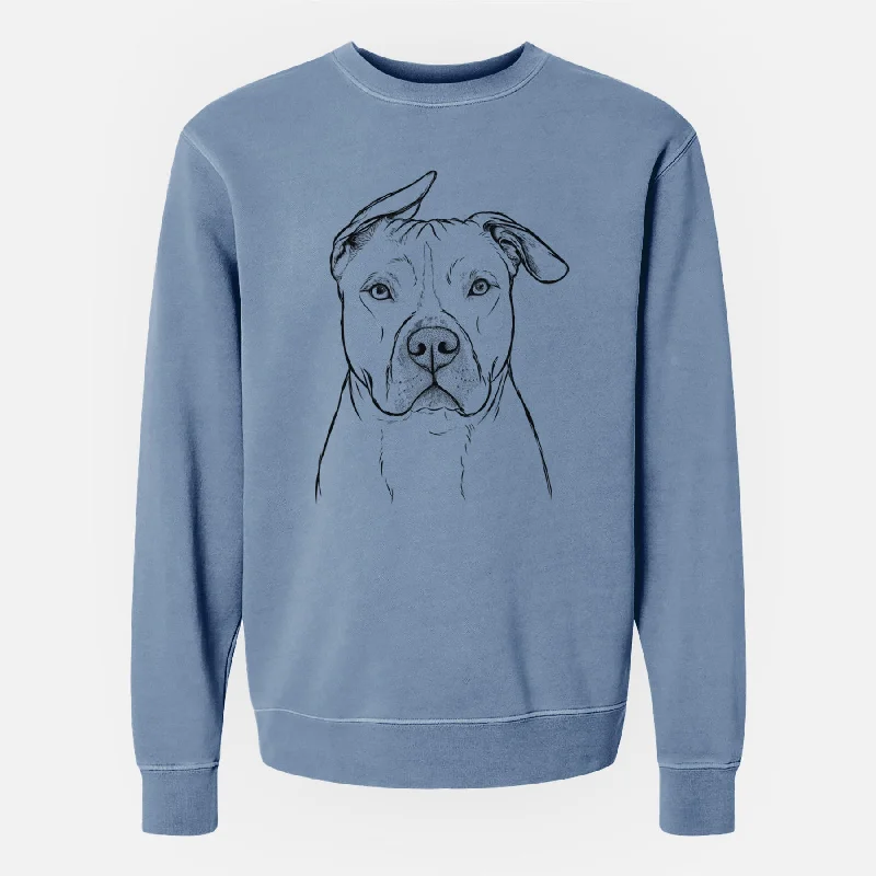 Bare Teddy Jam the Pitbull - Unisex Pigment Dyed Crew Sweatshirt Hoodie with Reflective Safety Nightwear Bare Teddy Jam the Pitbull - Unisex Pigment Dyed Crew Sweatshirt Hoodie with Reflective Safety Nightwear