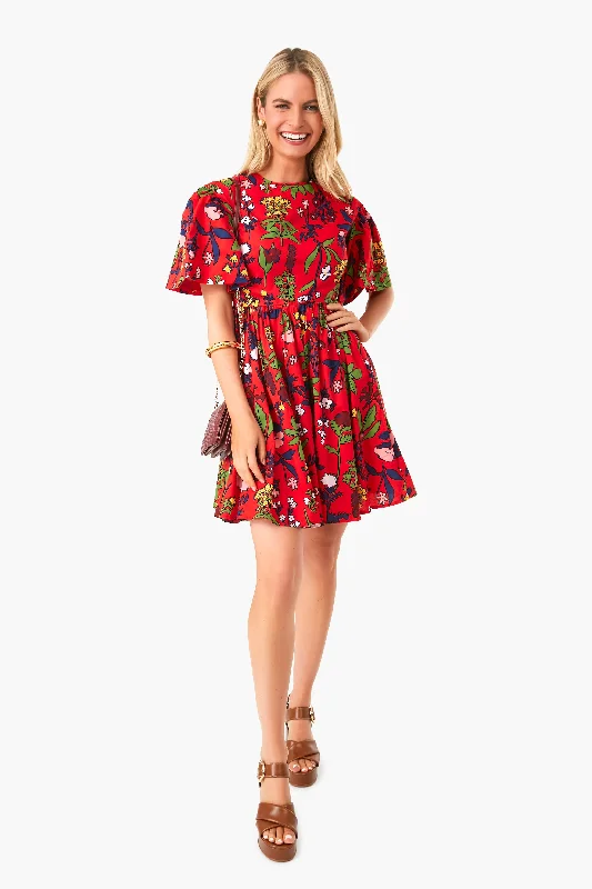 Engine Red Botanical Garden Greenwich Dress Tunics Hiking breathable