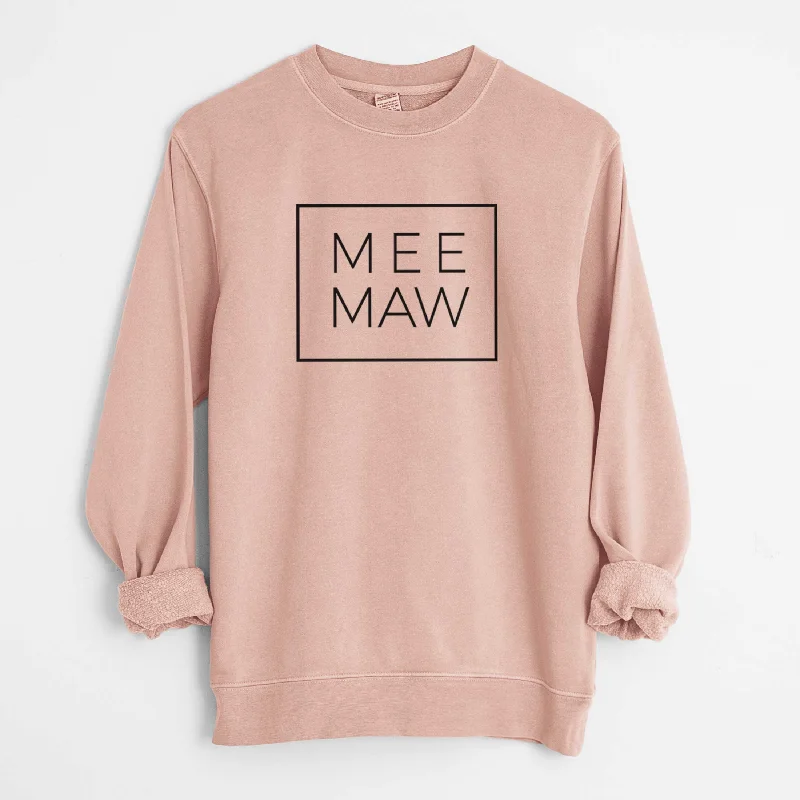 Mee Maw Boxed - Unisex Pigment Dyed Crew Sweatshirt Hoodie with Button Classic Timeless Mee Maw Boxed - Unisex Pigment Dyed Crew Sweatshirt Hoodie with Button Classic Timeless