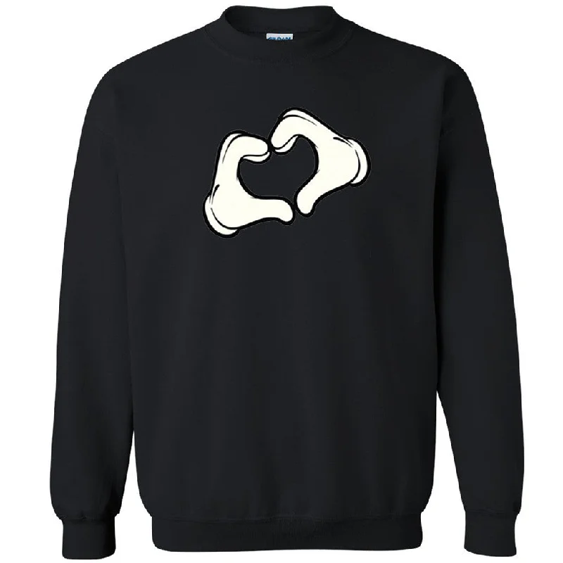 Zexpa Apparelâ„¢ Cartoon Hand Heart Unisex Crewneck Funny Tour Humor Love Sweatshirt Hoodie with Back Slit Movement Comfort Zexpa Apparelâ„¢ Cartoon Hand Heart Unisex Crewneck Funny Tour Humor Love Sweatshirt Hoodie with Back Slit Movement Comfort