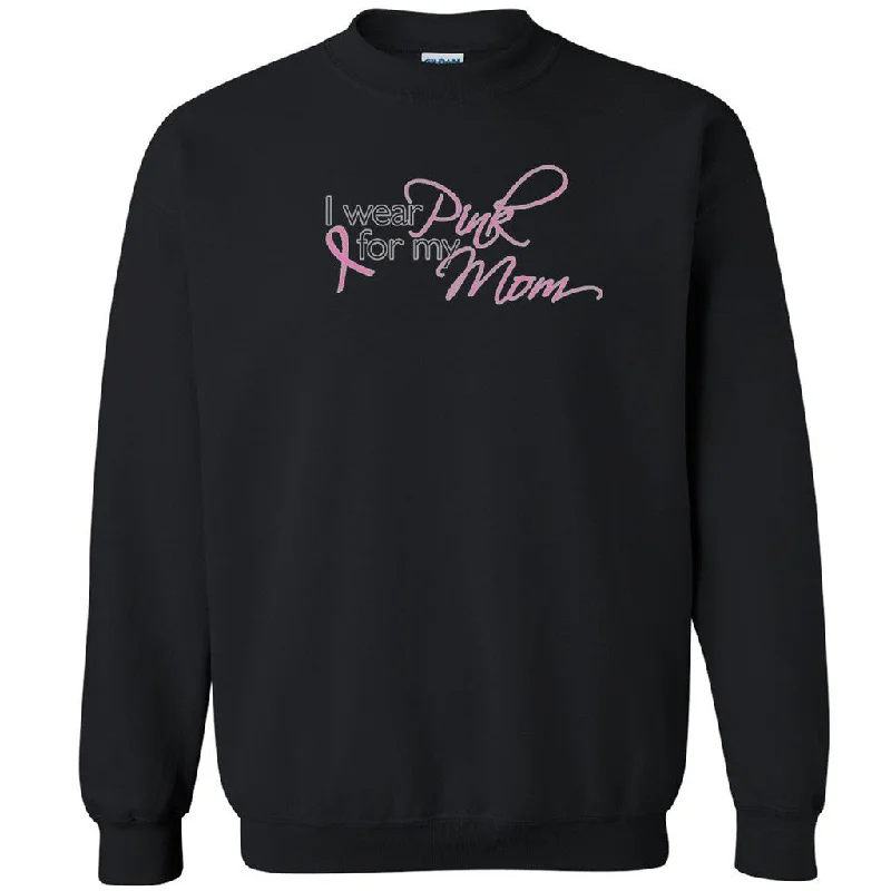 Zexpa Apparelâ„¢ I Wear Pink For My Mom Unisex Crewneck Breast Cancer Month Run Sweatshirt Hoodie with Toggle Buttons Decorative Unique Zexpa Apparelâ„¢ I Wear Pink For My Mom Unisex Crewneck Breast Cancer Month Run Sweatshirt Hoodie with Toggle Buttons Decorative Unique