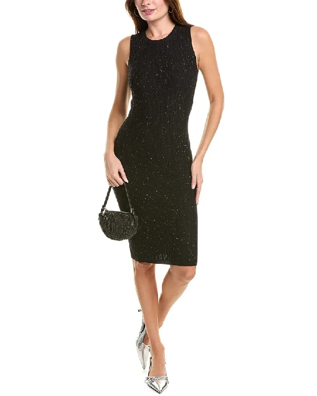 Gracia Glitter Knit Pencil Dress Tunics Chic fashionable