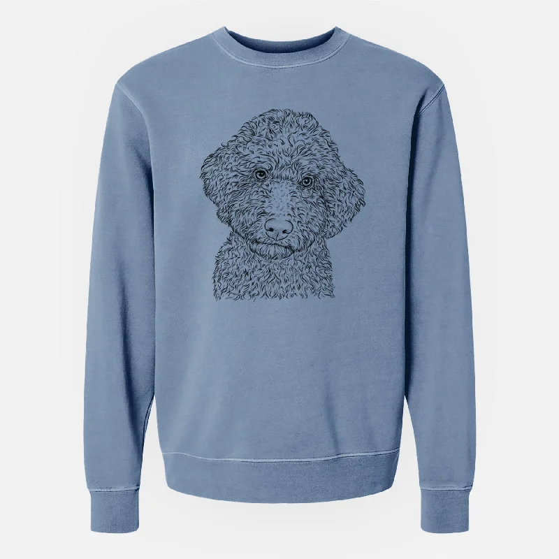Bare Ross the Lagotto Romagnolo - Unisex Pigment Dyed Crew Sweatshirt Hoodie with Batwing Sleeves Loose Dramatic Bare Ross the Lagotto Romagnolo - Unisex Pigment Dyed Crew Sweatshirt Hoodie with Batwing Sleeves Loose Dramatic