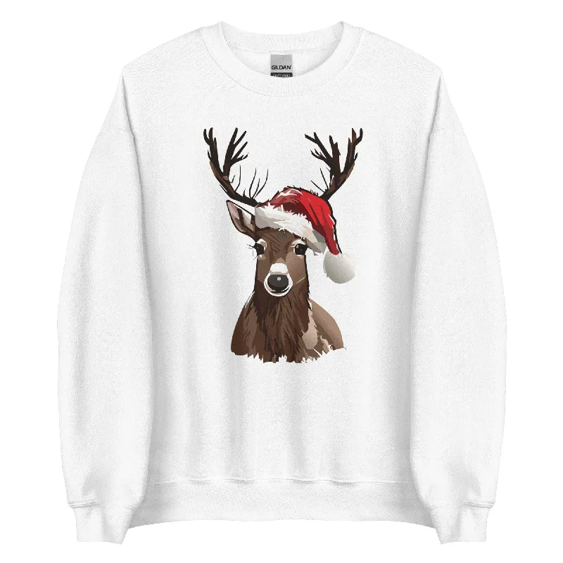 "Christmas Reindeer" Reindeer Sweatshirt (Adult Unisex) Hoodie Jacket Zipper Layering "Christmas Reindeer" Reindeer Sweatshirt (Adult Unisex) Hoodie Jacket Zipper Layering