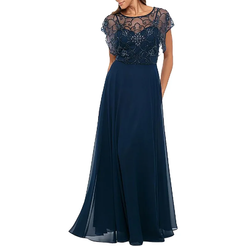 Womens Beaded Polyester Evening Dress Tunics Sophisticated sleek