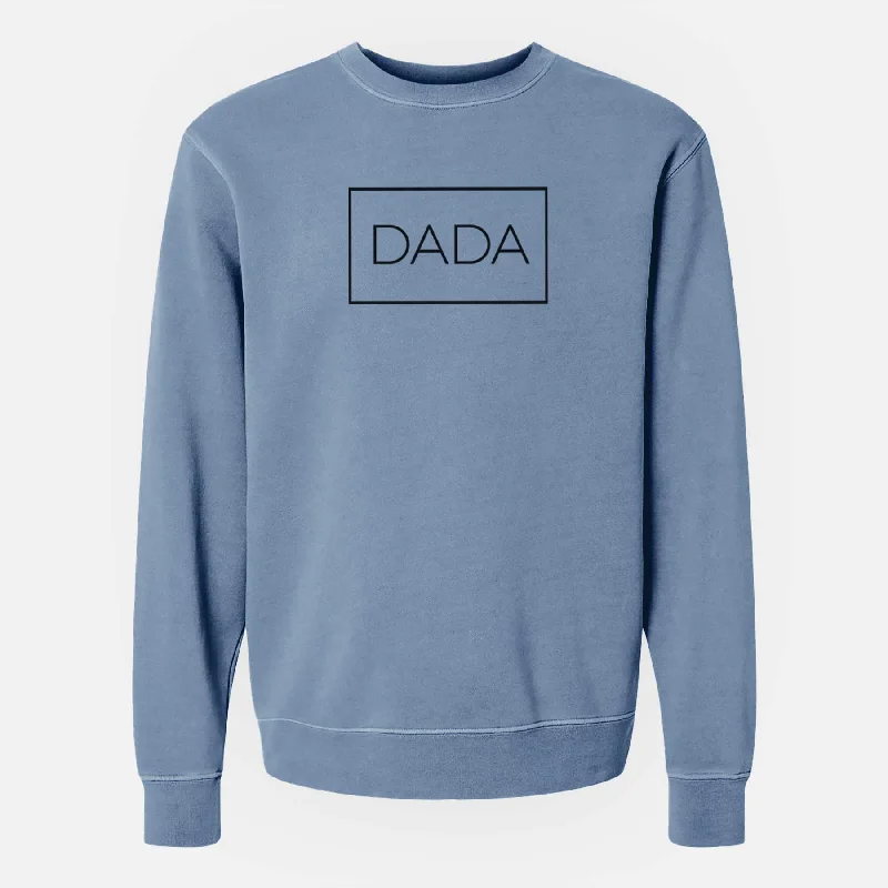 Dada Boxed - 1 Line - Unisex Pigment Dyed Crew Sweatshirt Hoodie with Lining Warm Insulated Dada Boxed - 1 Line - Unisex Pigment Dyed Crew Sweatshirt Hoodie with Lining Warm Insulated