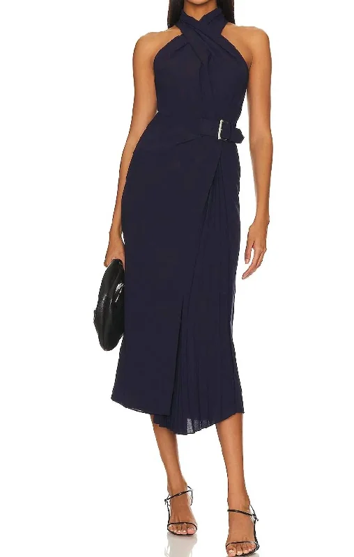 Fiona Dress In Navy Tunics Polka dots