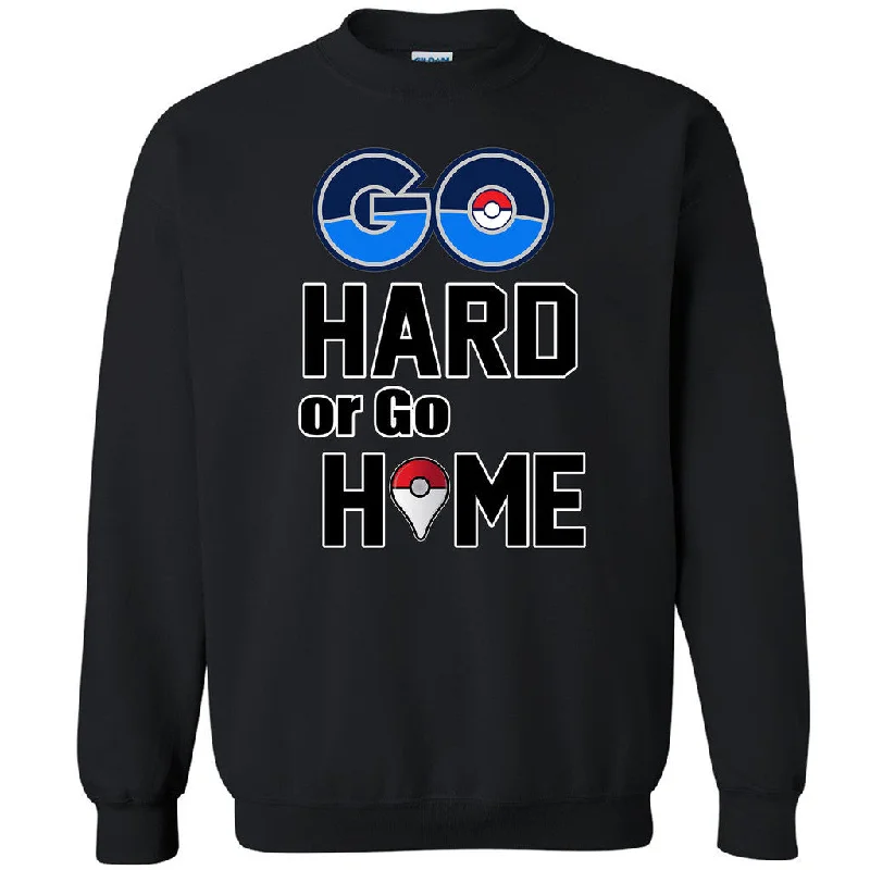 Zexpa Apparelâ„¢ Go Hard Or Go Home Unisex Crewneck Poke Go Fan Gamer Mobile Nav Sweatshirt Hoodie with Hood Adjustable Protection Zexpa Apparelâ„¢ Go Hard Or Go Home Unisex Crewneck Poke Go Fan Gamer Mobile Nav Sweatshirt Hoodie with Hood Adjustable Protection
