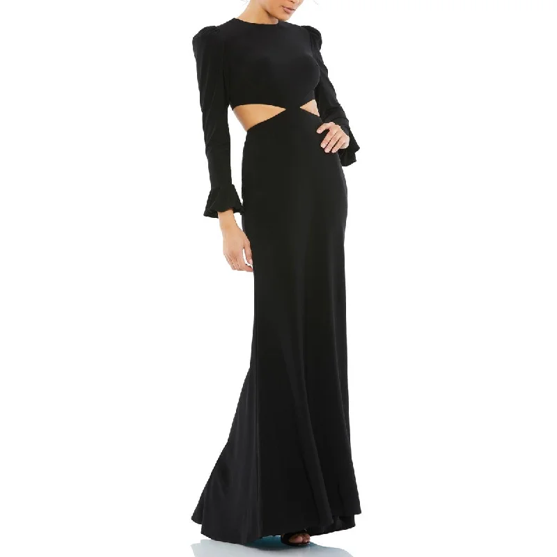 Womens Cut-Out Formal Evening Dress Halter Neckline Beach