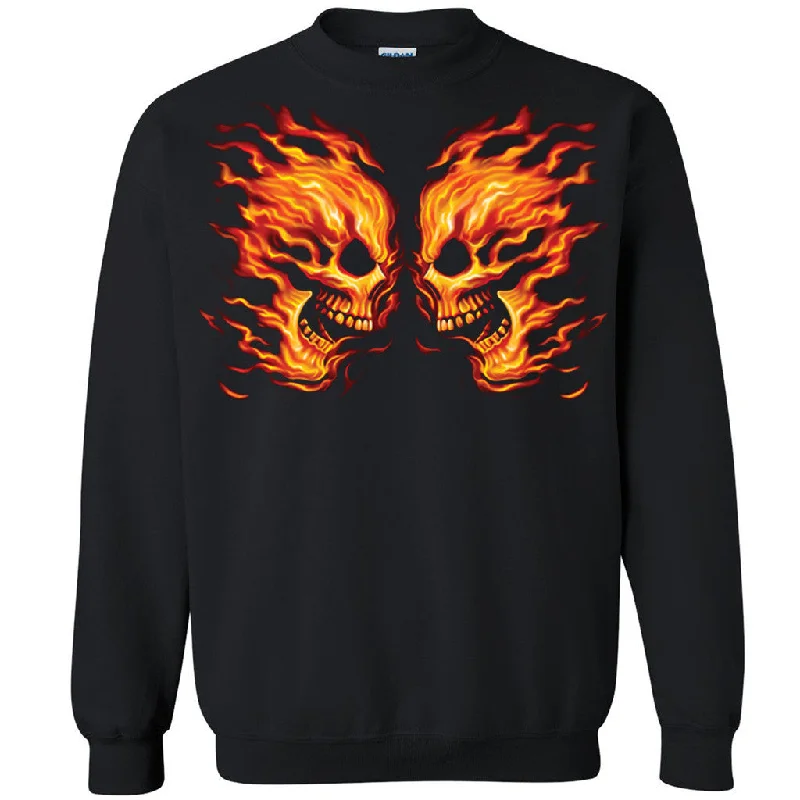 Zexpa Apparelâ„¢ Face Of Skull Unisex Crewneck Burning Day Of Dead Muertos Sweatshirt Hoodie with Raw Hem Edgy Unfinished Zexpa Apparelâ„¢ Face Of Skull Unisex Crewneck Burning Day Of Dead Muertos Sweatshirt Hoodie with Raw Hem Edgy Unfinished
