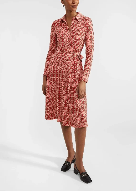 Clarice Jersey Dress 0124/5171/3669l00 Red-Multi Tunics Recommended stylist