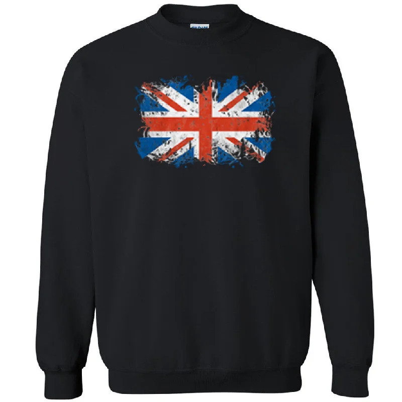 Zexpa Apparelâ„¢ Distressed UK Flag Horizontal Unisex Crewneck British Flag GB Sweatshirt Hoodie with Turtle Neck Cozy Winter Zexpa Apparelâ„¢ Distressed UK Flag Horizontal Unisex Crewneck British Flag GB Sweatshirt Hoodie with Turtle Neck Cozy Winter