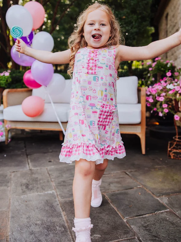 Everyday Play Dress - Happy Birthday sweetheart Neckline Romantic