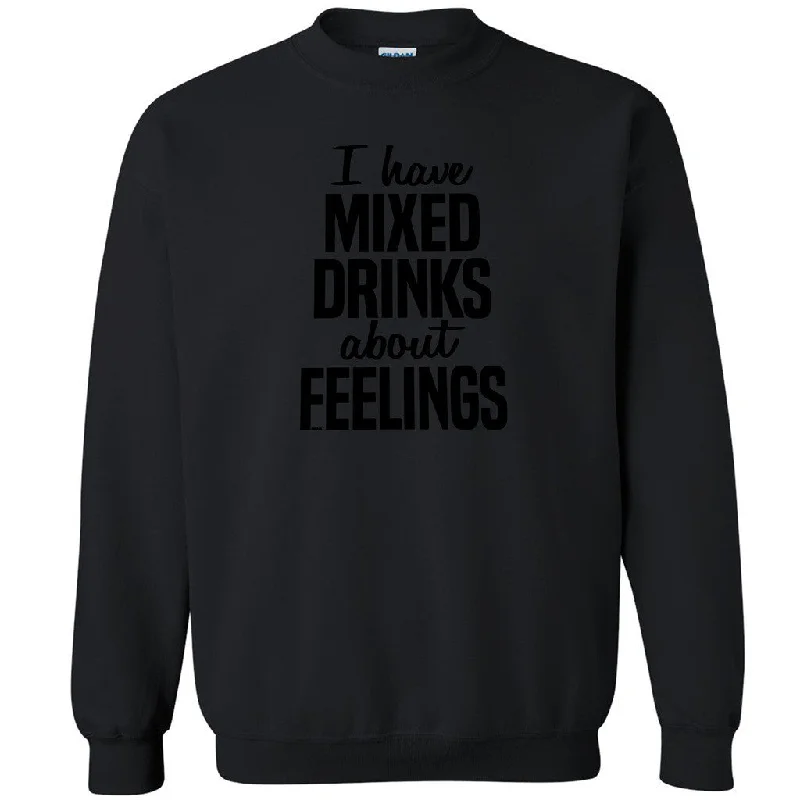 Zexpa Apparelâ„¢ I've Mixed Drinks About Feelings Unisex Crewneck Alcoholic Funny Sweatshirt Hoodie with Exposed Zipper Edgy Industrial Zexpa Apparelâ„¢ I've Mixed Drinks About Feelings Unisex Crewneck Alcoholic Funny Sweatshirt Hoodie with Exposed Zipper Edgy Industrial