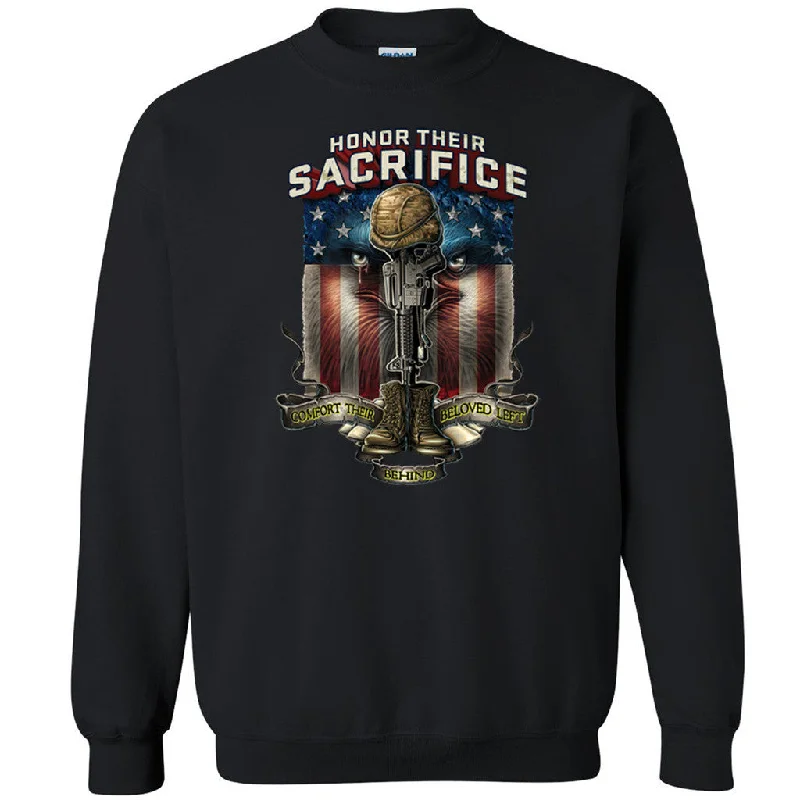 Zexpa Apparelâ„¢ Honor Their Sacrifice Unisex Crewneck US Army Veteran USA flag Sweatshirt Hoodie with Hem Ribbing Snug Secure Zexpa Apparelâ„¢ Honor Their Sacrifice Unisex Crewneck US Army Veteran USA flag Sweatshirt Hoodie with Hem Ribbing Snug Secure