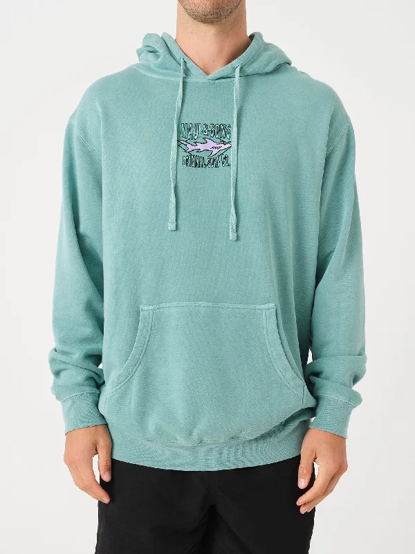 Shark Surf Co Hoodie in Alpine Green Hoodie with Elastic Waist Stretchable Comfortable Shark Surf Co Hoodie in Alpine Green Hoodie with Elastic Waist Stretchable Comfortable