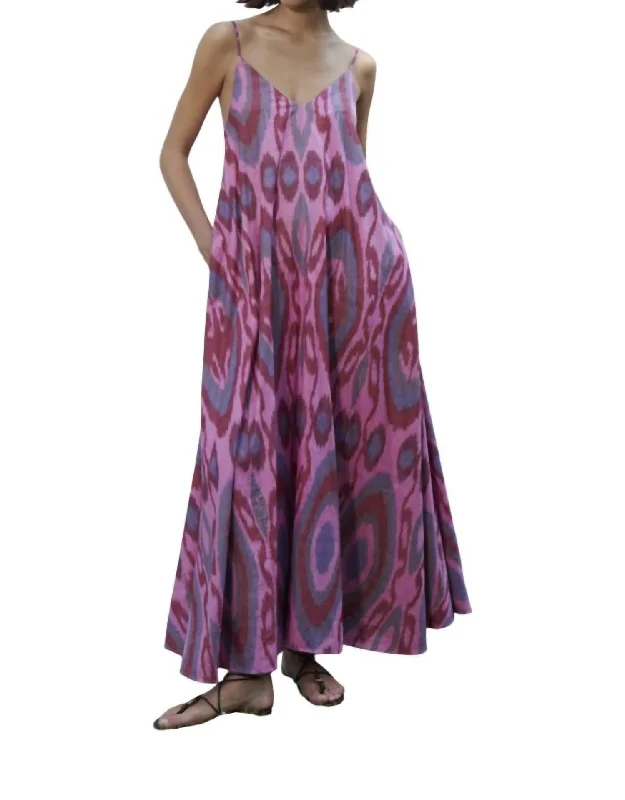 Asli Fringe Dress In Pink Ethnic Tunics Corduroy durable