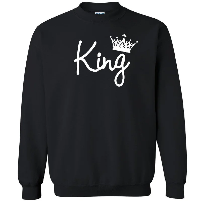 Zexpa Apparelâ„¢ King Crown Couple Matching Unisex Crewneck Valentines Day Gift Sweatshirt Hoodie with Bell Sleeves Flared Feminine Zexpa Apparelâ„¢ King Crown Couple Matching Unisex Crewneck Valentines Day Gift Sweatshirt Hoodie with Bell Sleeves Flared Feminine