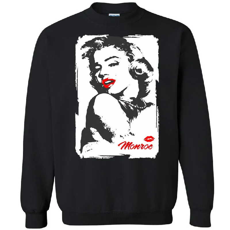 Zexpa Apparelâ„¢ Marilyn Monroe Red Lips Unisex Crewneck Sexy Bombshell Starlet Sweatshirt Hoodie with Gradient Ombre Colorful Zexpa Apparelâ„¢ Marilyn Monroe Red Lips Unisex Crewneck Sexy Bombshell Starlet Sweatshirt Hoodie with Gradient Ombre Colorful