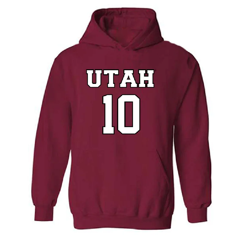 Utah - NCAA Women's Basketball : Grace Foster - Sports Shersey Hooded Sweatshirt Hoodie with Zipper Placket Modern Functional Utah - NCAA Women's Basketball : Grace Foster - Sports Shersey Hooded Sweatshirt Hoodie with Zipper Placket Modern Functional