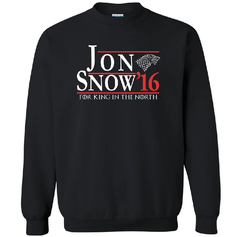 Zexpa Apparelâ„¢ Jon Snow King In The North Unisex Crewneck GOT Thronies Dragons Sweatshirt Hoodie with V-Neck Classic Versatile Zexpa Apparelâ„¢ Jon Snow King In The North Unisex Crewneck GOT Thronies Dragons Sweatshirt Hoodie with V-Neck Classic Versatile