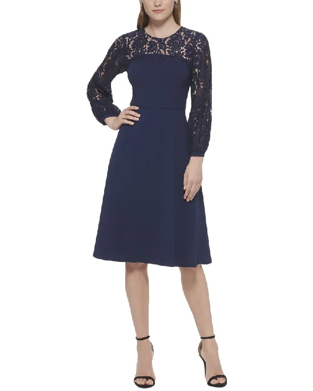 Eliza J Midi Lace Dress Tunics Floral girly