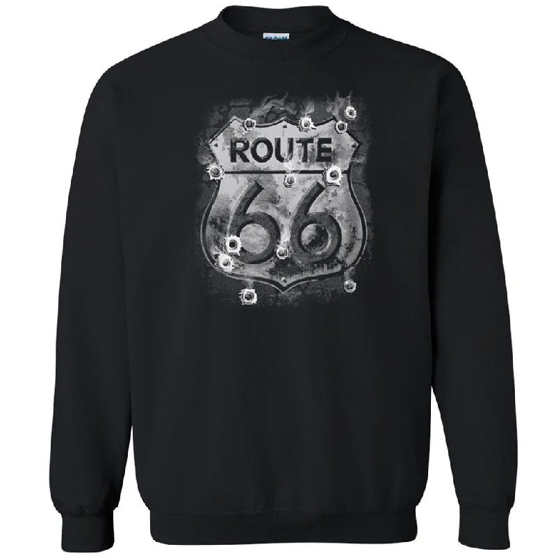 Zexpa Apparelâ„¢ Distressed Route 66 Mother Road Unisex Crewneck USA Classic Sweatshirt Hoodie with Button Placket Classic Preppy Zexpa Apparelâ„¢ Distressed Route 66 Mother Road Unisex Crewneck USA Classic Sweatshirt Hoodie with Button Placket Classic Preppy