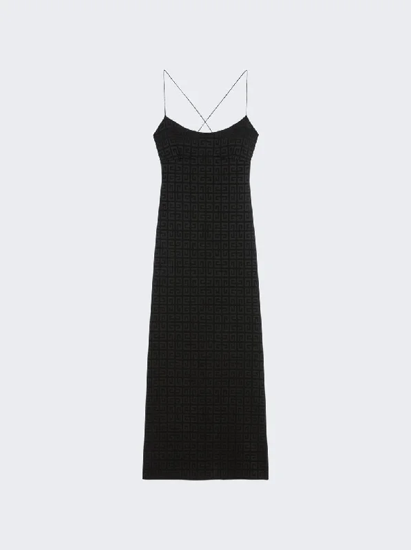 Givenchy 4g Jacquard Long Slip Dress BLACK Tunics Stylish modern