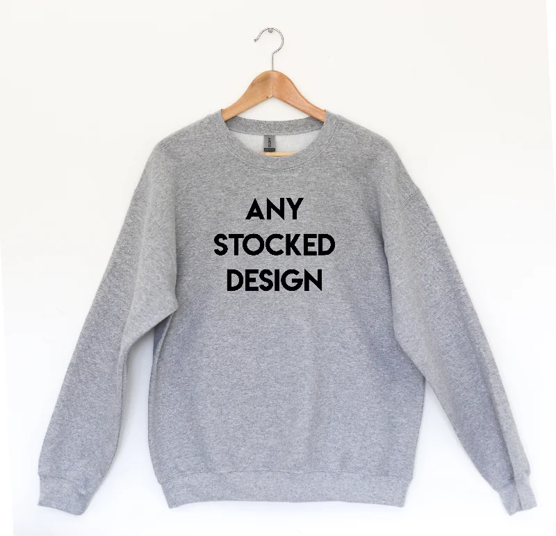 * ADULT SWEATSHIRT - Choose Any Stock Design Hoodie with Frayed Bohemian Relaxed
