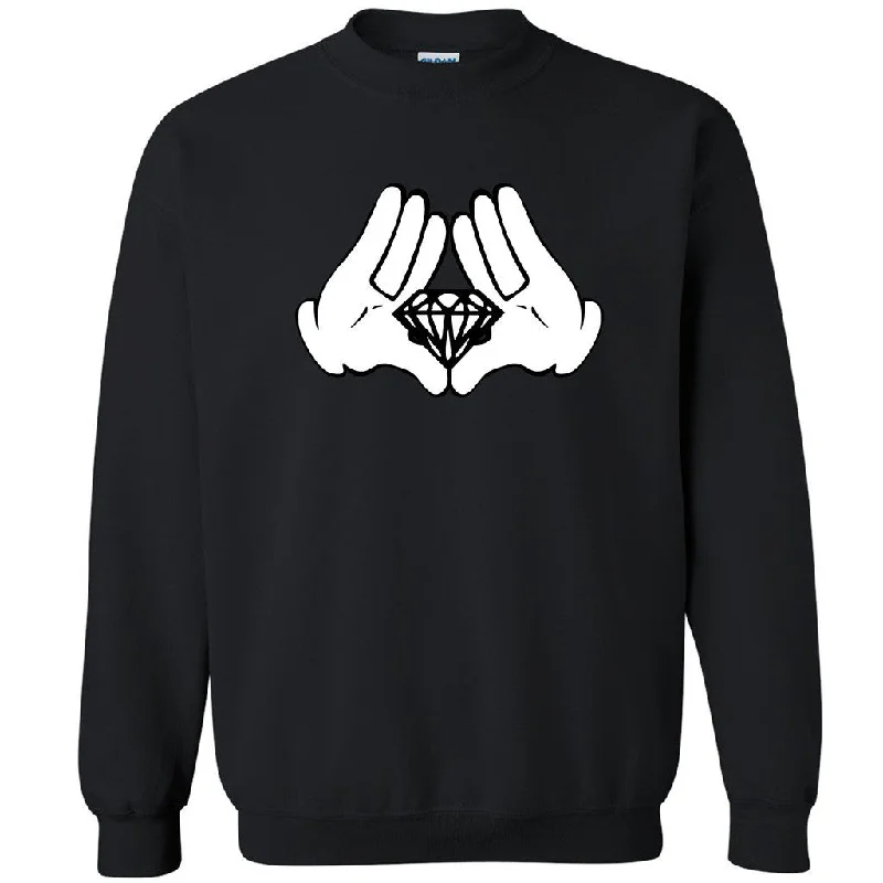 Zexpa Apparelâ„¢ Cartoon Hands Triangle Diamond Unisex Crewneck Illuminati Swag Sweatshirt Hoodie with Slit Hem Functional Movement Zexpa Apparelâ„¢ Cartoon Hands Triangle Diamond Unisex Crewneck Illuminati Swag Sweatshirt Hoodie with Slit Hem Functional Movement