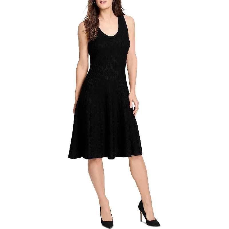 Womens KNee-Length Scoop Neck Fit & Flare Dress Tunics Floral girly