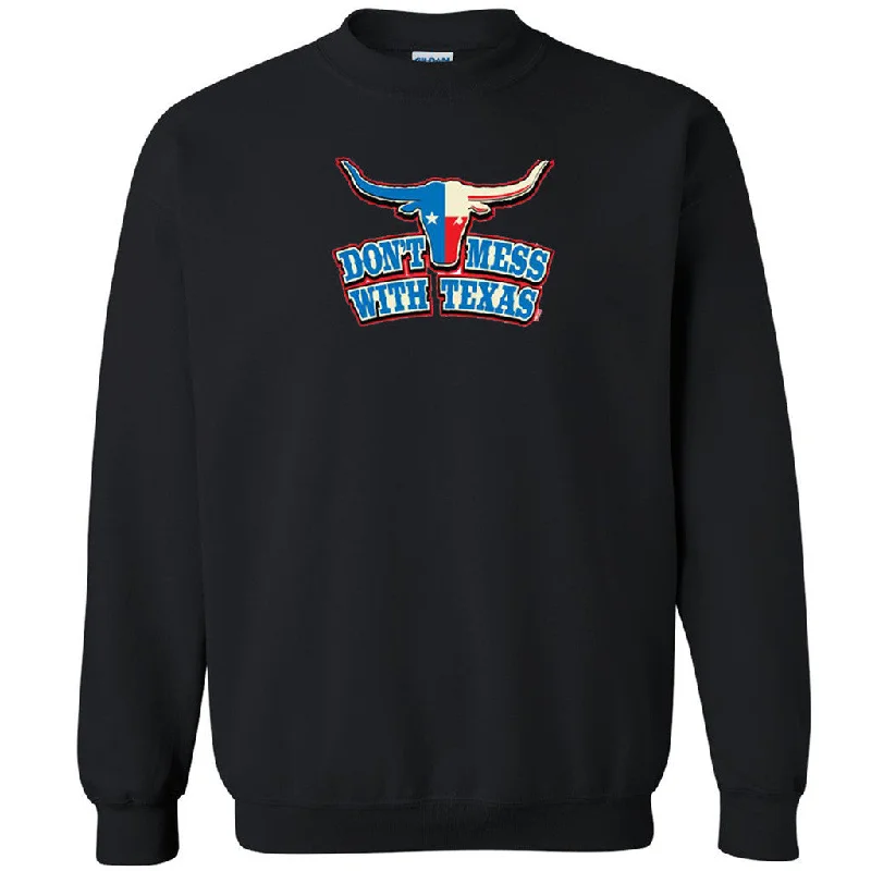 Zexpa Apparelâ„¢ Don't Mess With Texas Unisex Crewneck Bull Skull TX State Sweatshirt Hoodie with Ribbed Neckline Snug Warm Zexpa Apparelâ„¢ Don't Mess With Texas Unisex Crewneck Bull Skull TX State Sweatshirt Hoodie with Ribbed Neckline Snug Warm