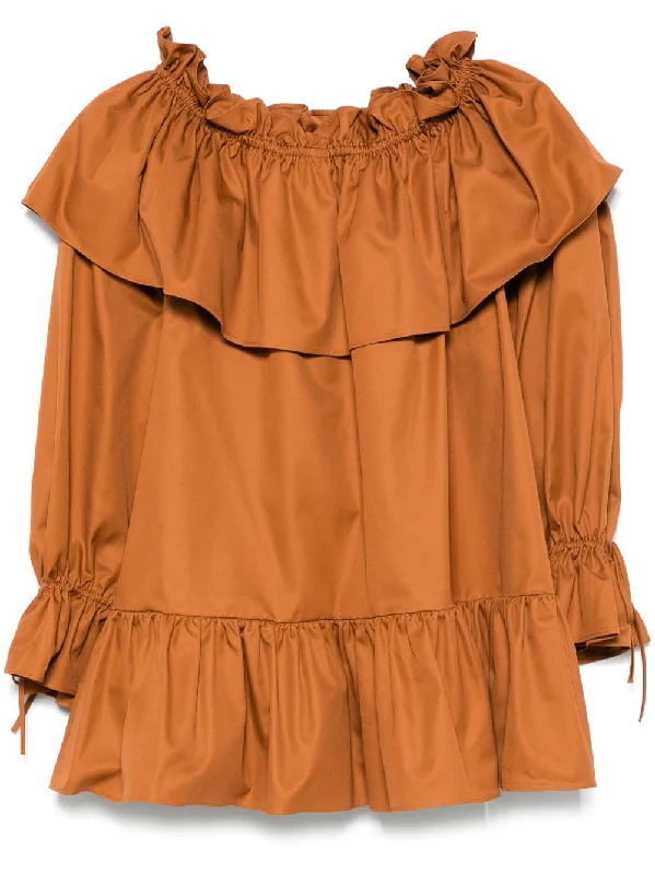 Saint Laurent Women's  Dresses Brown Tunics Modern contemporary