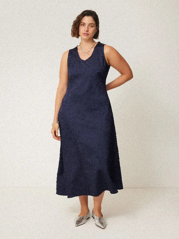 Asymmetric Textured Dress | Navy Tunics Canvas sturdy