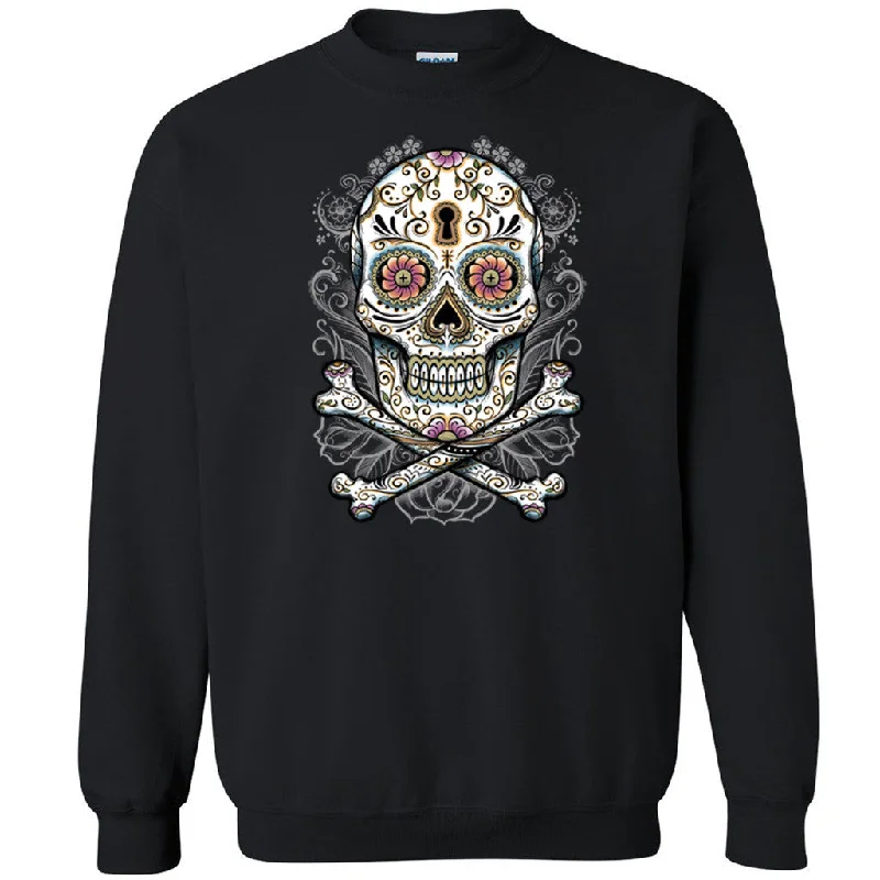 Zexpa Apparelâ„¢ Floral Skull Unisex Crewneck Liquid Blue Day Of Dead Muertos Sweatshirt Hoodie with Illustration Artistic Creative Zexpa Apparelâ„¢ Floral Skull Unisex Crewneck Liquid Blue Day Of Dead Muertos Sweatshirt Hoodie with Illustration Artistic Creative