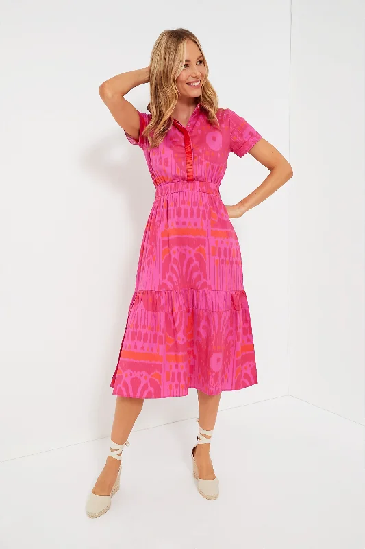 Hot Pink Moroccan Ikat Gwyneth Dress Tunics Sophisticated sleek