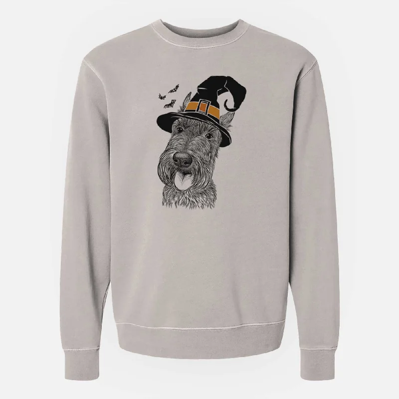 Witch Magnus the Scottish Terrier - Unisex Pigment Dyed Crew Sweatshirt Hoodie with Hidden Zipper Minimalist Clean Witch Magnus the Scottish Terrier - Unisex Pigment Dyed Crew Sweatshirt Hoodie with Hidden Zipper Minimalist Clean