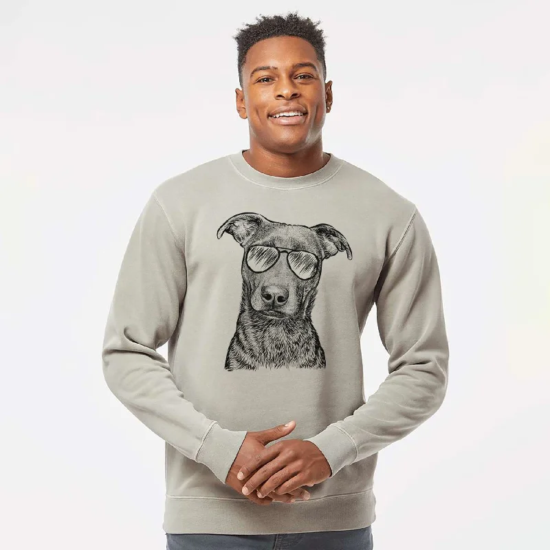 Aviator Embyr the Mixed Breed - Unisex Pigment Dyed Crew Sweatshirt Hoodie with Ribbed Neckline Snug Warm Aviator Embyr the Mixed Breed - Unisex Pigment Dyed Crew Sweatshirt Hoodie with Ribbed Neckline Snug Warm