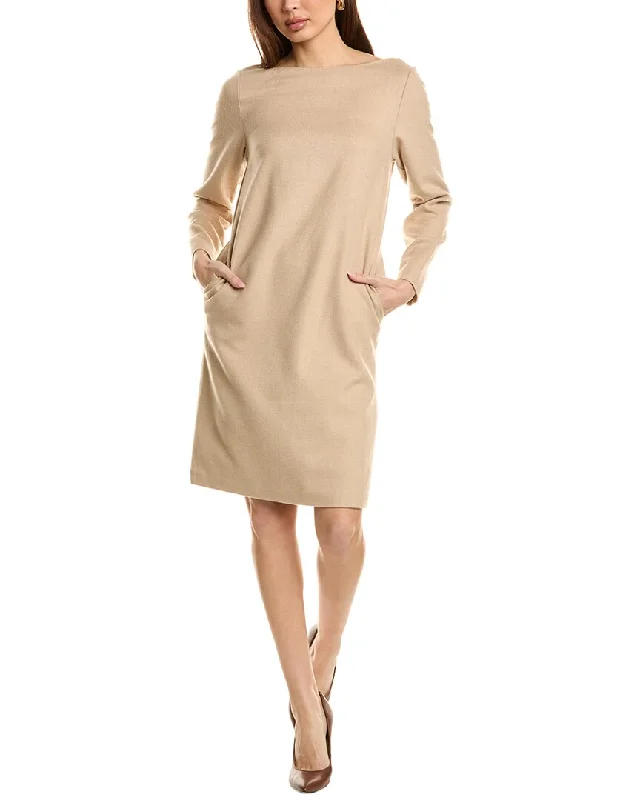 Lafayette 148 New York Bateau Neck Dress Tunics Trendy modern